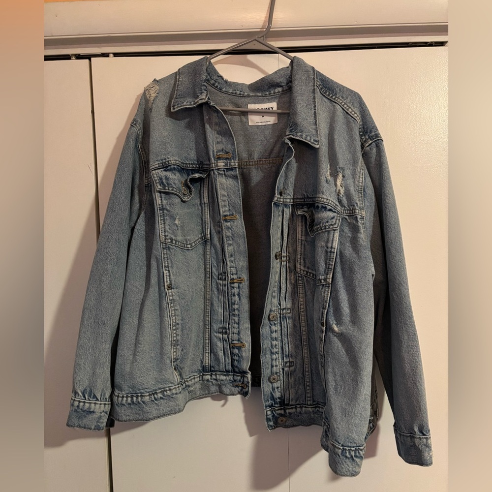 Distressed Old Navy Jean Jacket